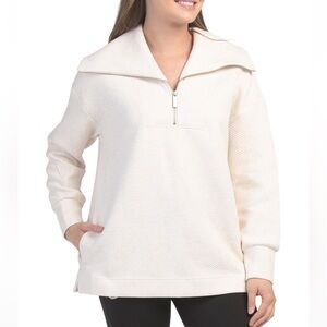 SWEATY BETTY
Radiant Half Zip Sweatshirt in Oatmeal